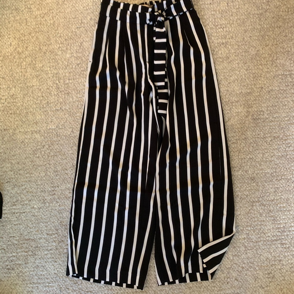 Philosophy Tie Waist Striped Pant